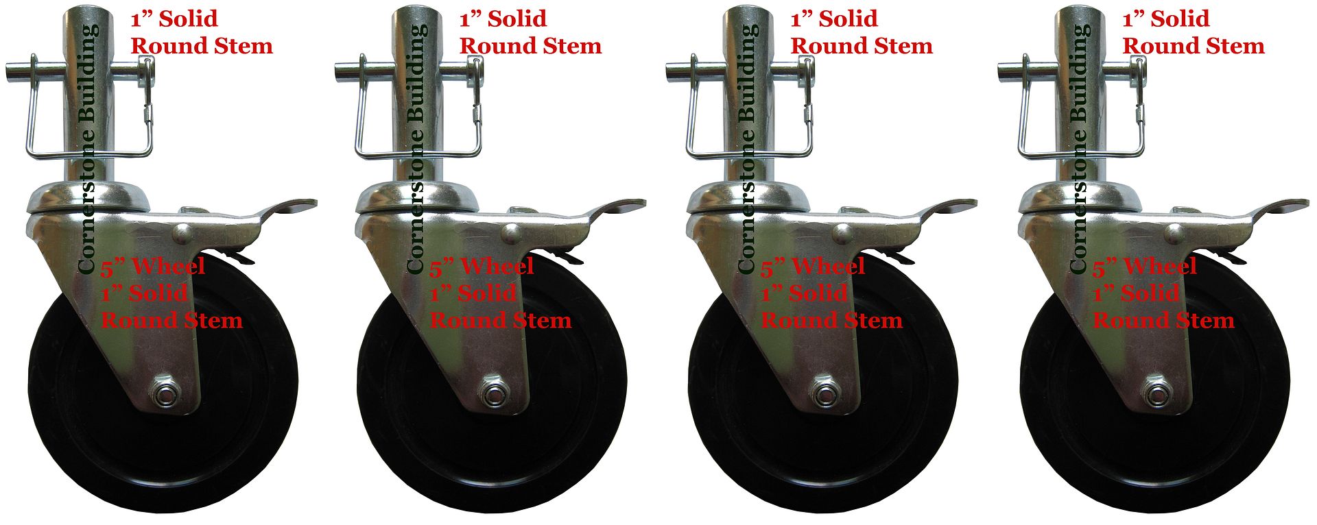 4 New 5" Perry or Baker Style Scaffolding with 1" diameter Round Stem
